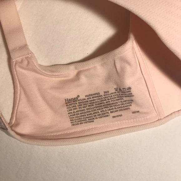 HANES ULTIMATE T-SHIRT SOFT WIREFREE MOLDED CUP CONVERTIBLE BRA SZ 36D NWT SOLD - Picture 8 of 8